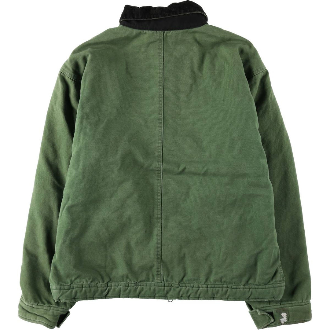 1990'S J.Crew Duck Work Jacket, Men's Size L (approx.), Vintage cotton green type Vintage Second Hand