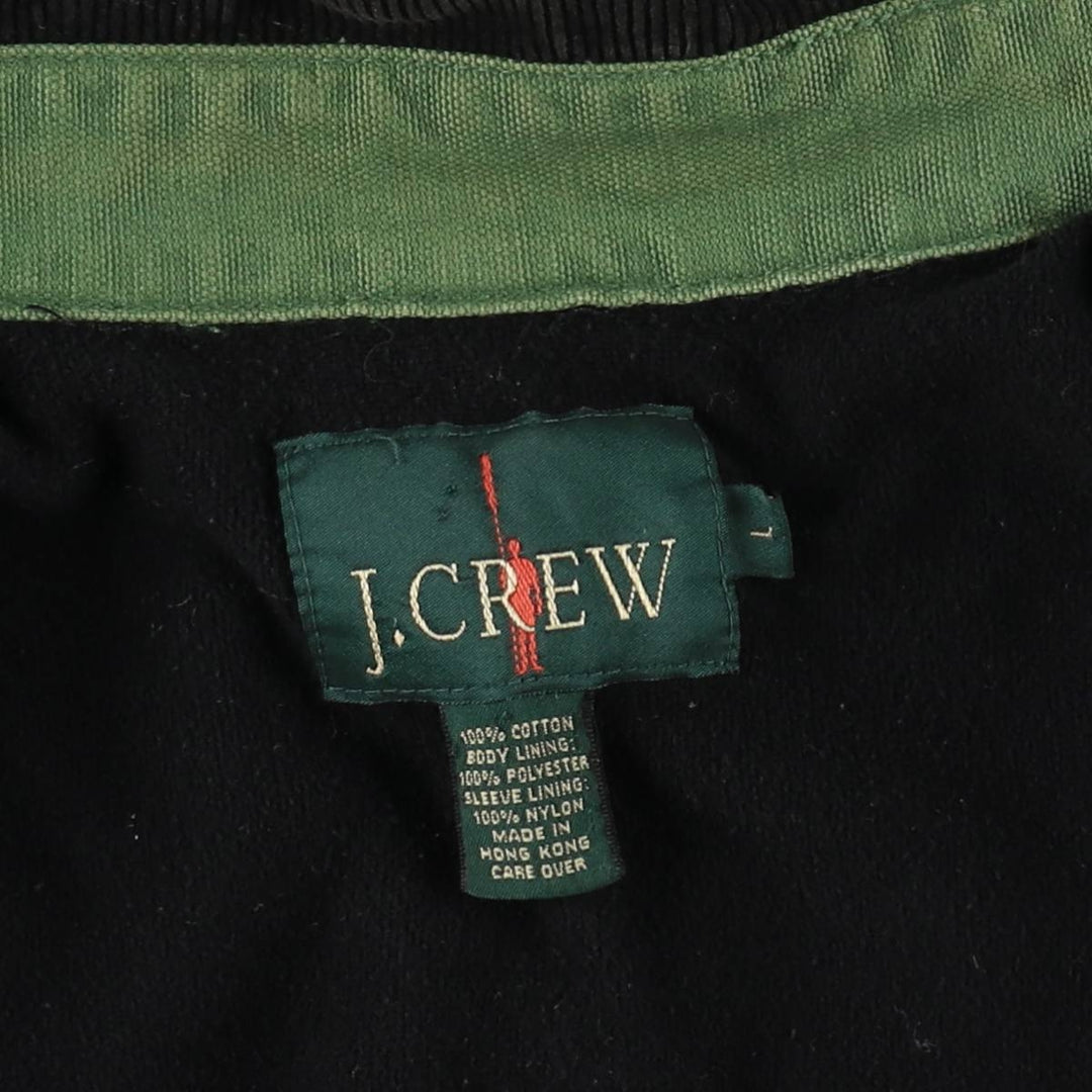 1990'S J.Crew Duck Work Jacket, Men's Size L (approx.), Vintage cotton green type Vintage Second Hand