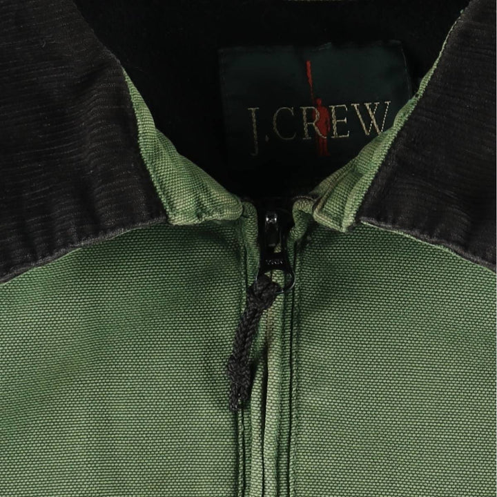 1990'S J.Crew Duck Work Jacket, Men's Size L (approx.), Vintage cotton green type Vintage Second Hand