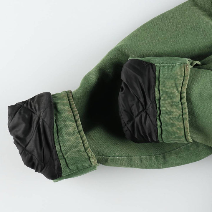 1990'S J.Crew Duck Work Jacket, Men's Size L (approx.), Vintage cotton green type Vintage Second Hand