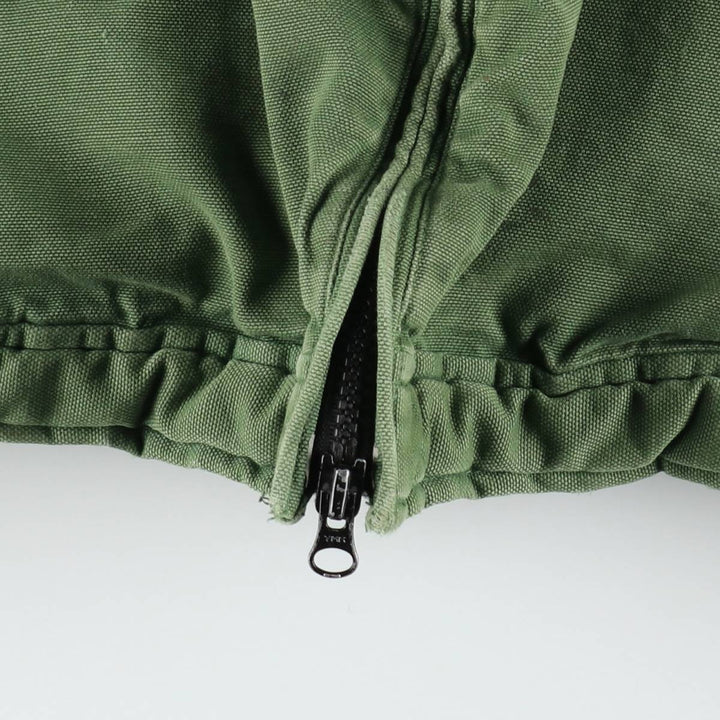 1990'S J.Crew Duck Work Jacket, Men's Size L (approx.), Vintage cotton green type Vintage Second Hand