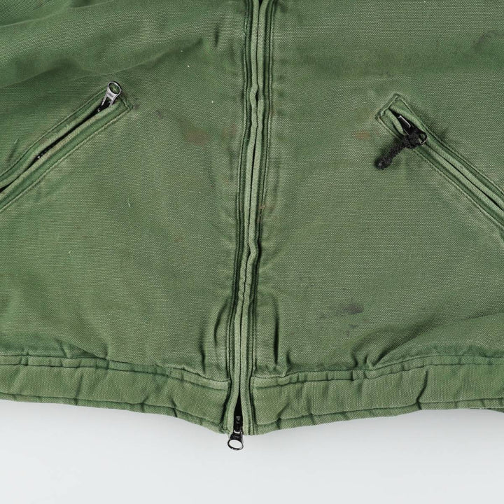 1990'S J.Crew Duck Work Jacket, Men's Size L (approx.), Vintage cotton green type Vintage Second Hand