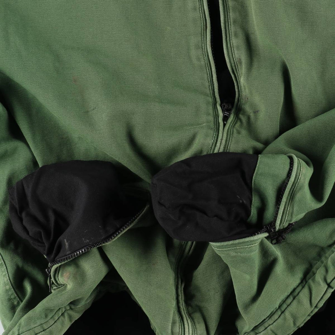 1990'S J.Crew Duck Work Jacket, Men's Size L (approx.), Vintage cotton green type Vintage Second Hand