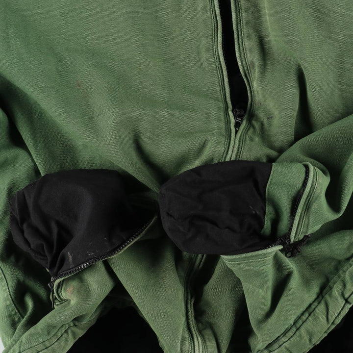 1990'S J.Crew Duck Work Jacket, Men's Size L (approx.), Vintage cotton green type Vintage Second Hand