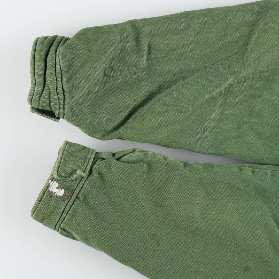 1990'S J.Crew Duck Work Jacket, Men's Size L (approx.), Vintage cotton green type Vintage Second Hand