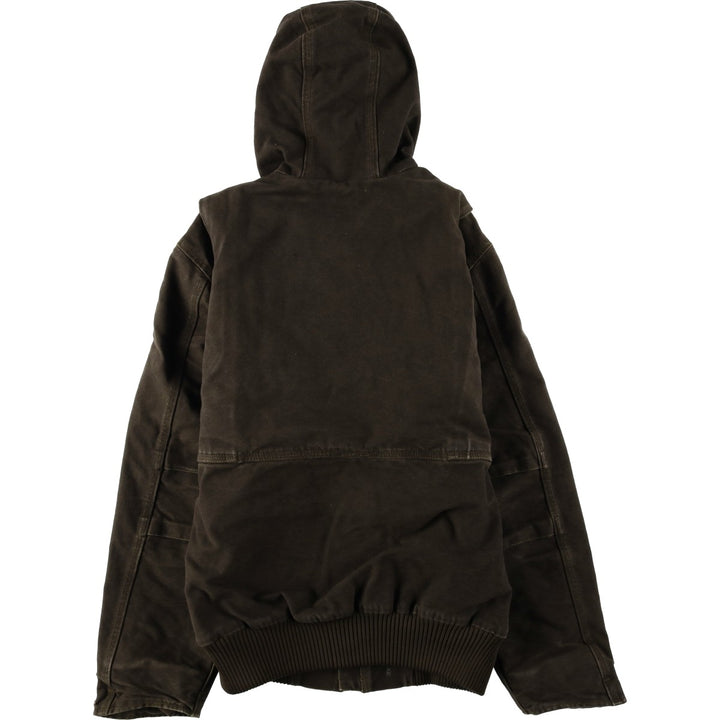 Carhartt FULLSWING Active Jacket, Padded Duck Full-Zip Hoodie, Men's Size M (approx.) cotton brown type Vintage Second Hand