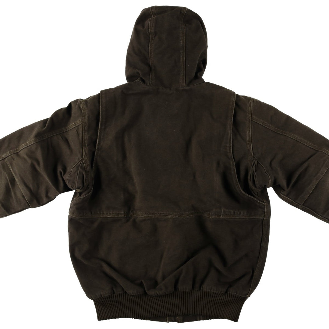 Carhartt FULLSWING Active Jacket, Padded Duck Full-Zip Hoodie, Men's Size M (approx.) cotton brown type Vintage Second Hand
