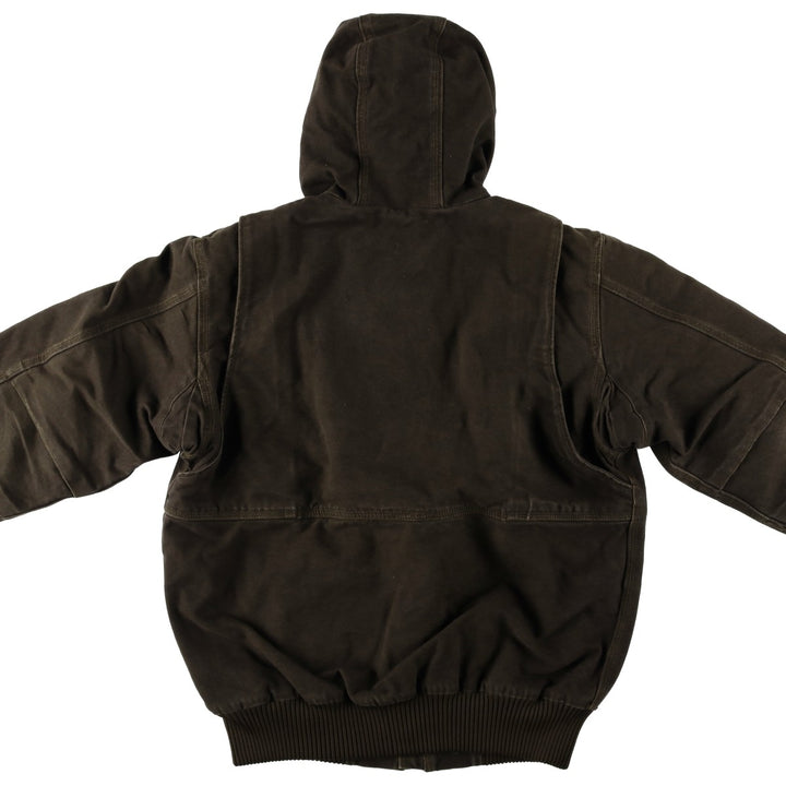 Carhartt FULLSWING Active Jacket, Padded Duck Full-Zip Hoodie, Men's Size M (approx.) cotton brown type Vintage Second Hand