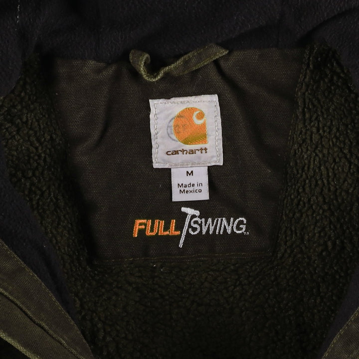 Carhartt FULLSWING Active Jacket, Padded Duck Full-Zip Hoodie, Men's Size M (approx.) cotton brown type Vintage Second Hand