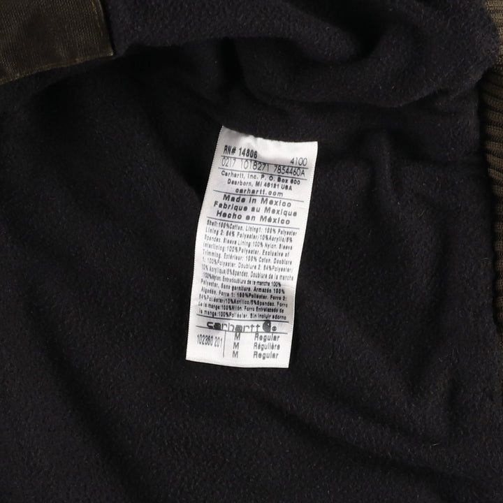 Carhartt FULLSWING Active Jacket, Padded Duck Full-Zip Hoodie, Men's Size M (approx.) cotton brown type Vintage Second Hand