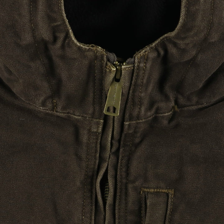 Carhartt FULLSWING Active Jacket, Padded Duck Full-Zip Hoodie, Men's Size M (approx.) cotton brown type Vintage Second Hand