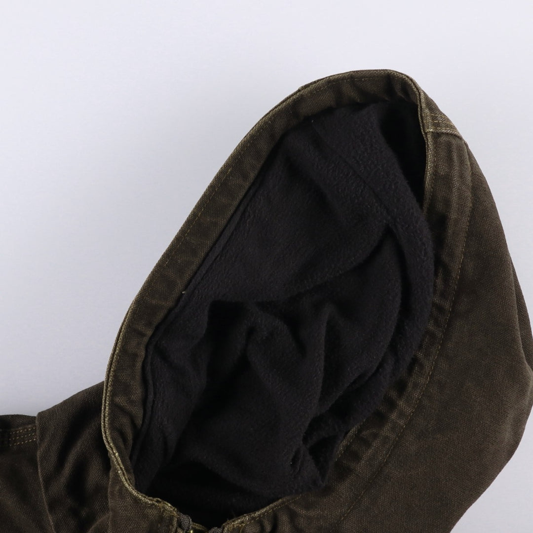 Carhartt FULLSWING Active Jacket, Padded Duck Full-Zip Hoodie, Men's Size M (approx.) cotton brown type Vintage Second Hand