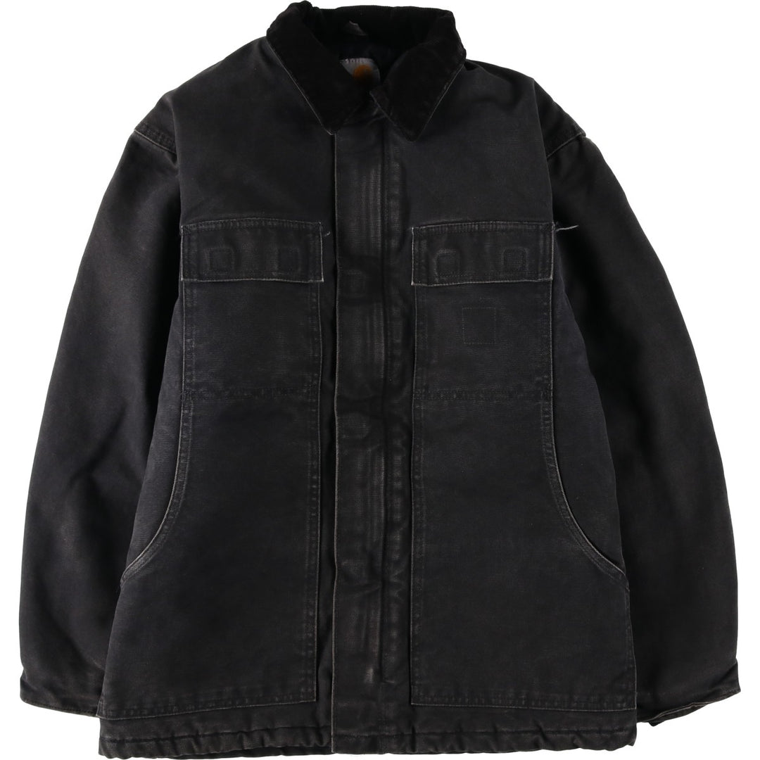 2000'S Carhartt Traditional Coat, Padded Duck Work Jacket, Men's Size S (approx.) cotton black type Vintage Second Hand