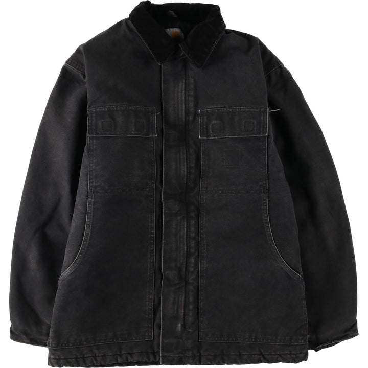 2000'S Carhartt Traditional Coat, Padded Duck Work Jacket, Men's Size S (approx.) cotton black type Vintage Second Hand