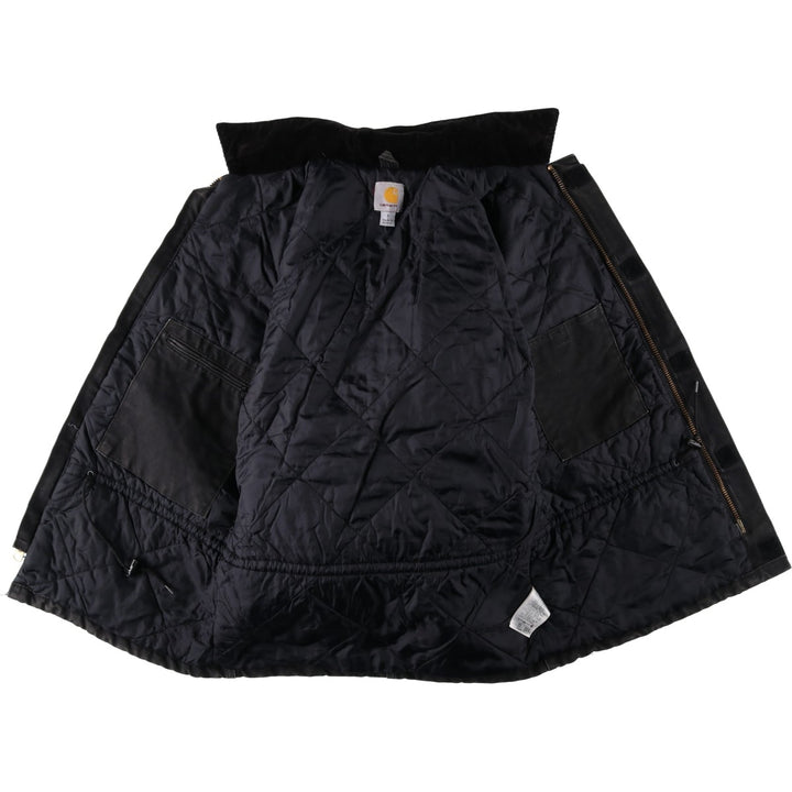 2000'S Carhartt Traditional Coat, Padded Duck Work Jacket, Men's Size S (approx.) cotton black type Vintage Second Hand