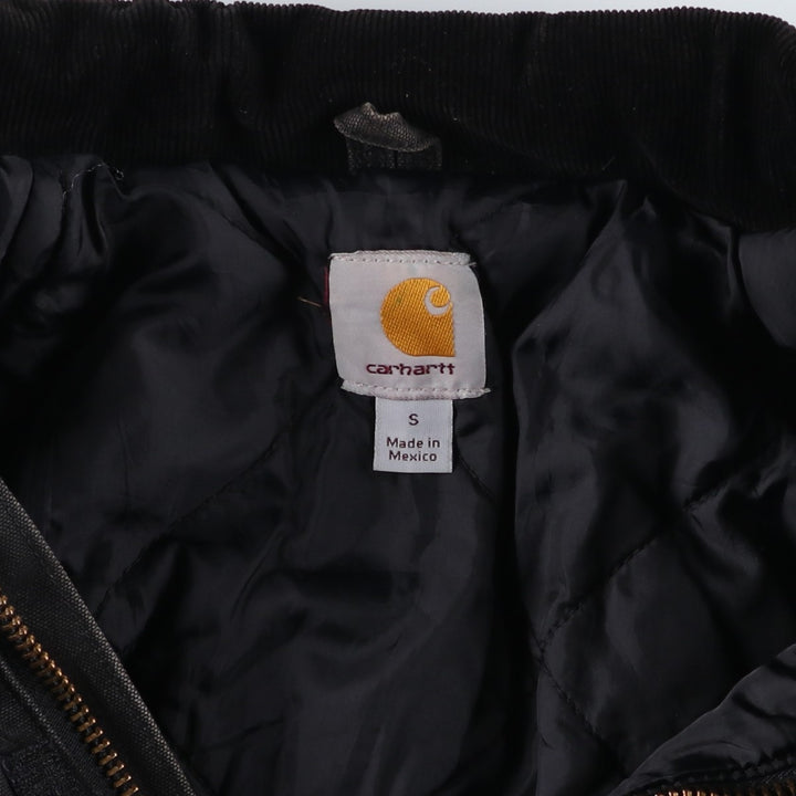 2000'S Carhartt Traditional Coat, Padded Duck Work Jacket, Men's Size S (approx.) cotton black type Vintage Second Hand