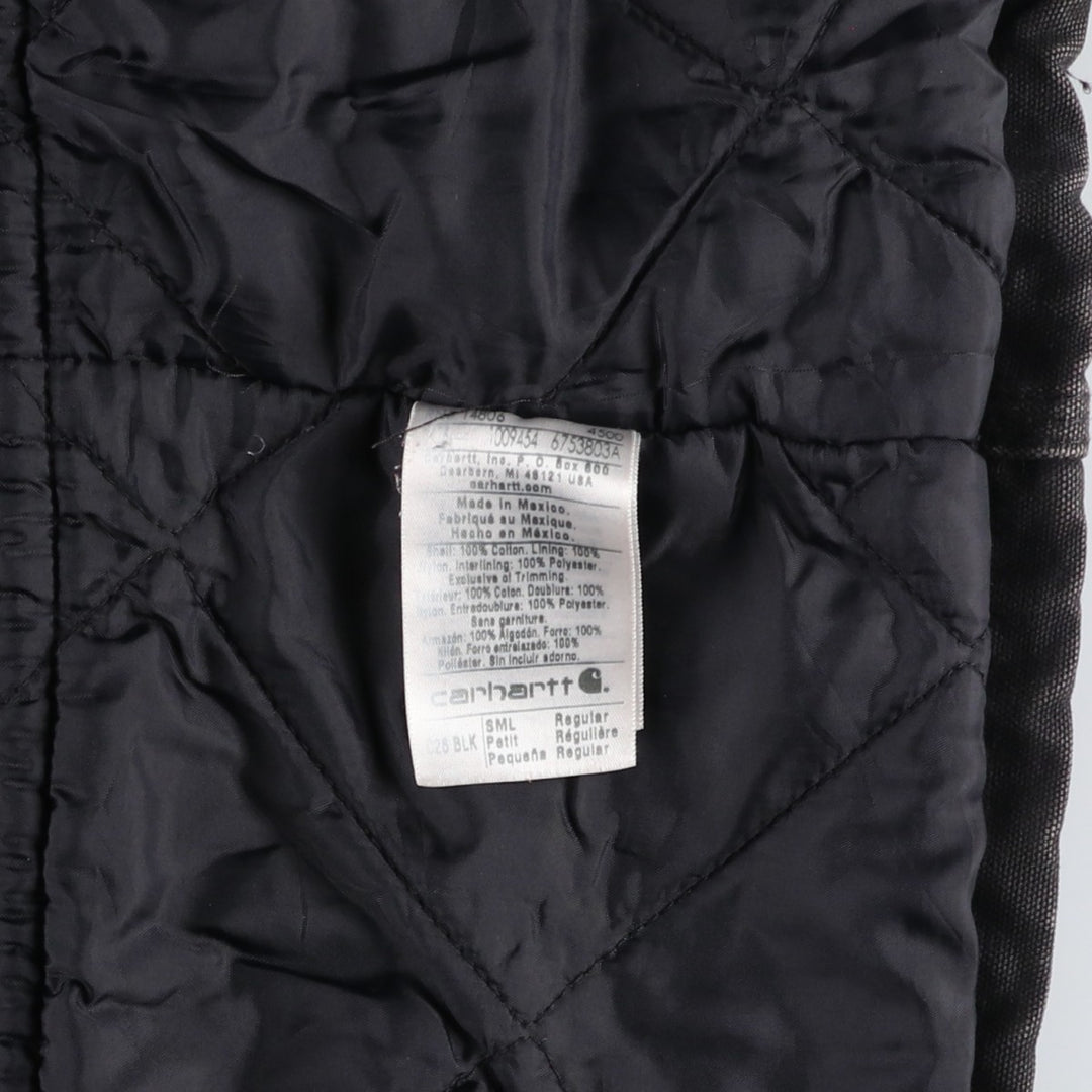 2000'S Carhartt Traditional Coat, Padded Duck Work Jacket, Men's Size S (approx.) cotton black type Vintage Second Hand