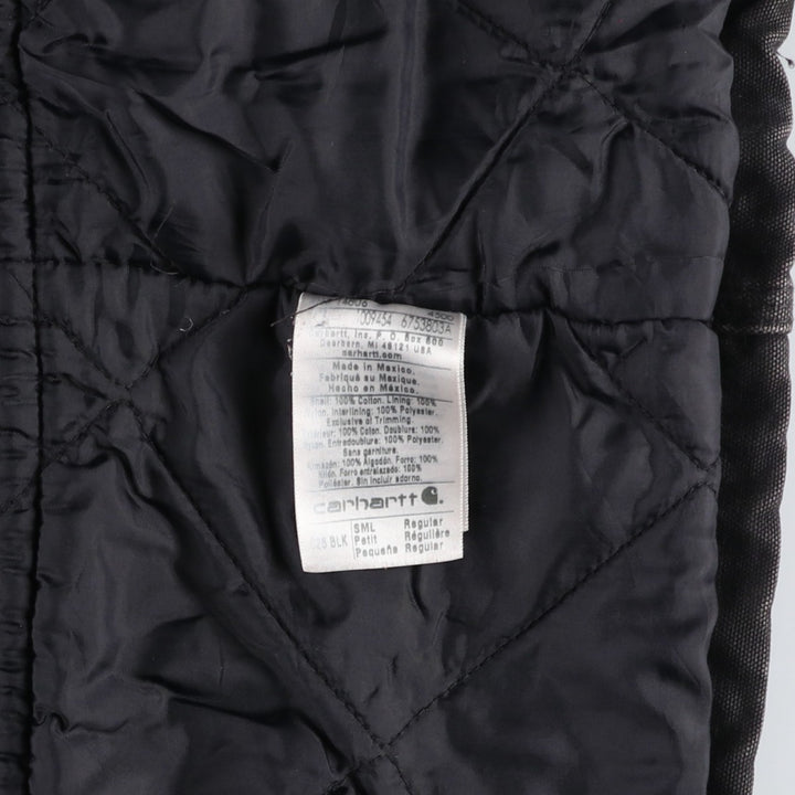 2000'S Carhartt Traditional Coat, Padded Duck Work Jacket, Men's Size S (approx.) cotton black type Vintage Second Hand