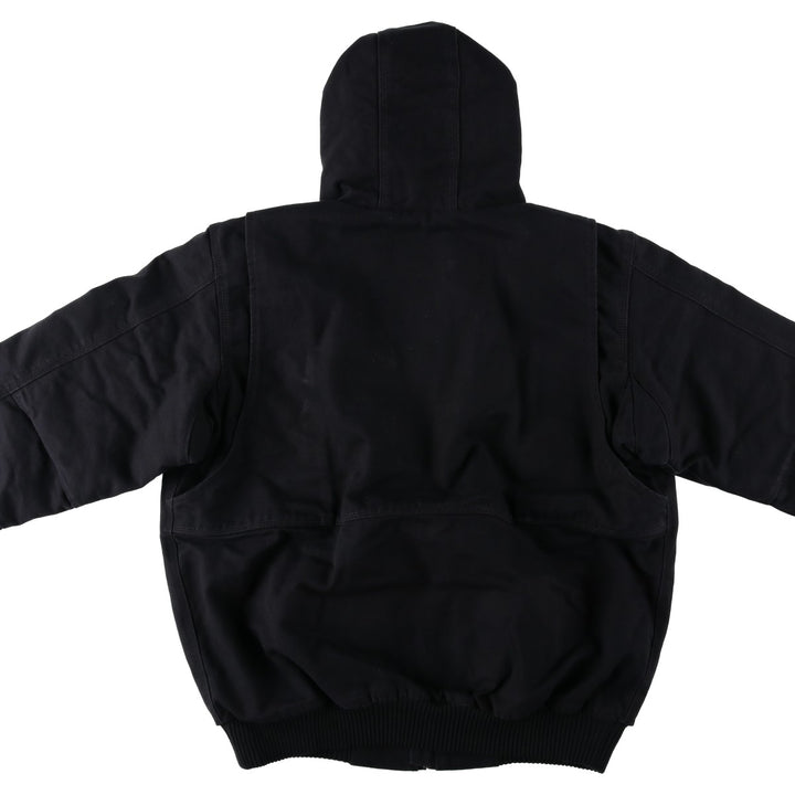 Carhartt FULL SWING Active Jacket, Padded Duck Full-Zip Hoodie, Men's Size L (approx.) cotton black type Vintage Second Hand