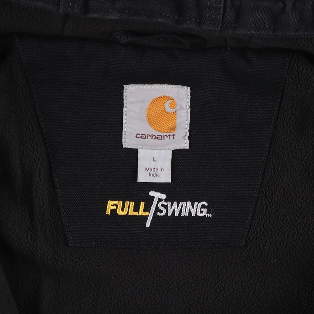 Carhartt FULL SWING Active Jacket, Padded Duck Full-Zip Hoodie, Men's Size L (approx.) cotton black type Vintage Second Hand