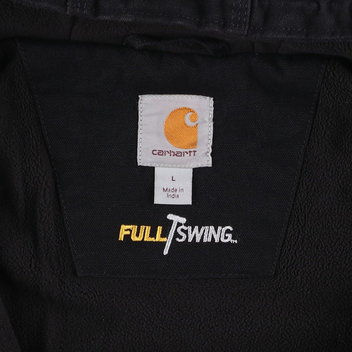 Carhartt FULL SWING Active Jacket, Padded Duck Full-Zip Hoodie, Men's Size L (approx.) cotton black type Vintage Second Hand