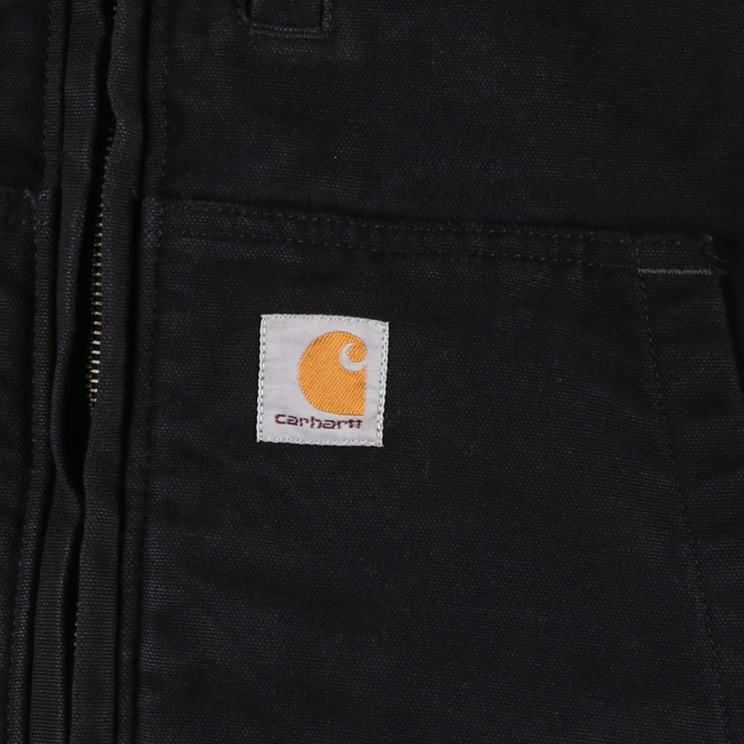 Carhartt FULL SWING Active Jacket, Padded Duck Full-Zip Hoodie, Men's Size L (approx.) cotton black type Vintage Second Hand