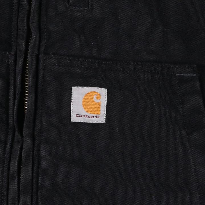 Carhartt FULL SWING Active Jacket, Padded Duck Full-Zip Hoodie, Men's Size L (approx.) cotton black type Vintage Second Hand