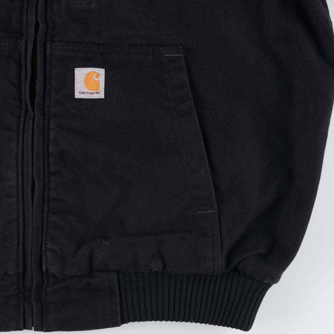 Carhartt FULL SWING Active Jacket, Padded Duck Full-Zip Hoodie, Men's Size L (approx.) cotton black type Vintage Second Hand