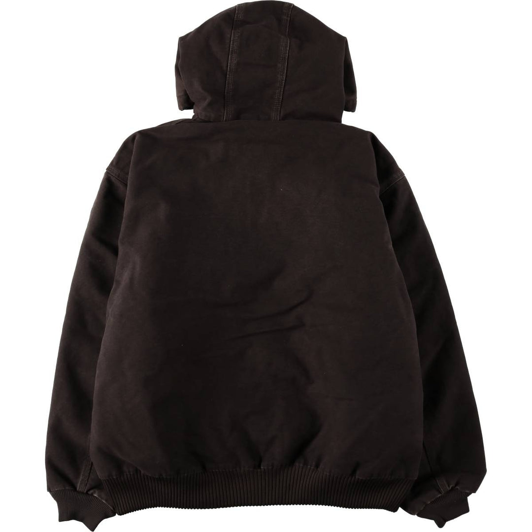 Carhartt Active Jacket, Padded Duck Full-Zip Hoodie, Men's XXL cotton brown type Vintage Second Hand