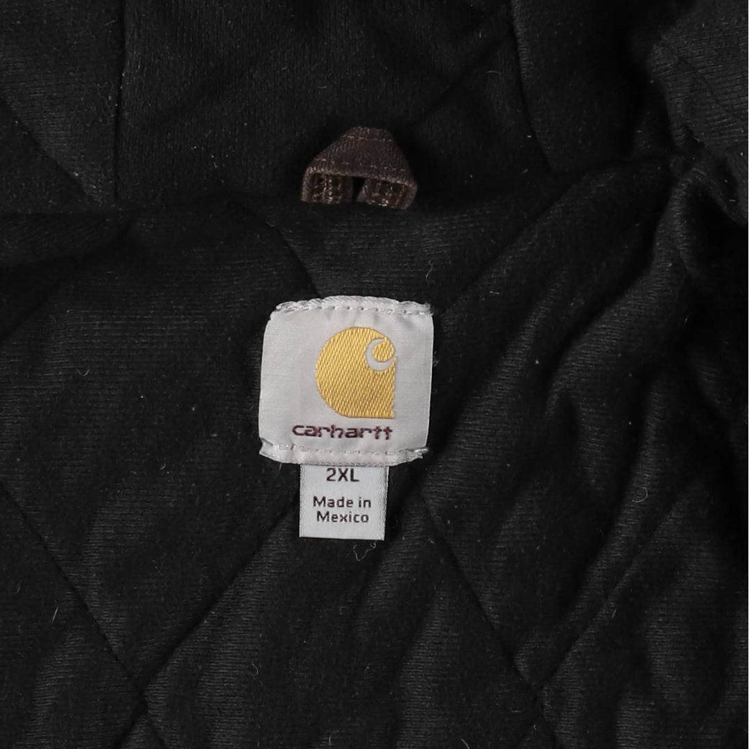 Carhartt Active Jacket, Padded Duck Full-Zip Hoodie, Men's XXL cotton brown type Vintage Second Hand