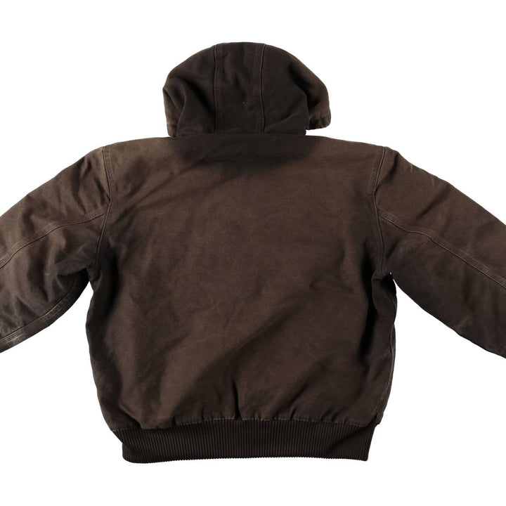 Carhartt Active Jacket, Padded Duck Full-Zip Hoodie, Men's Size L cotton brown type Vintage Second Hand