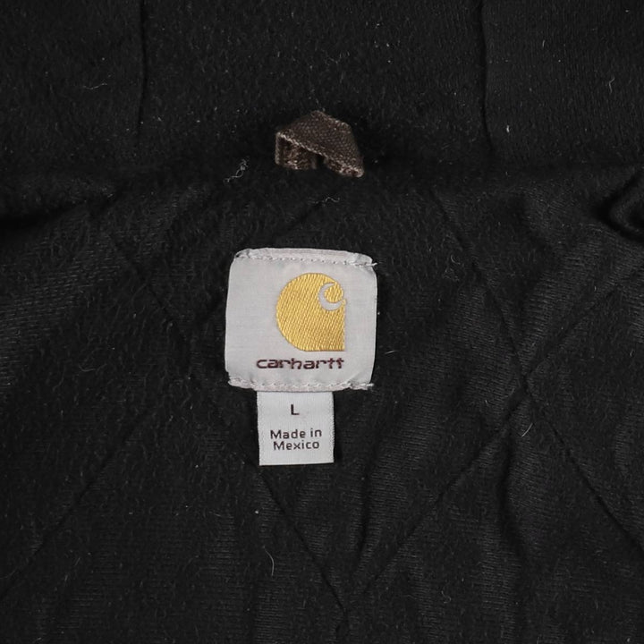 Carhartt Active Jacket, Padded Duck Full-Zip Hoodie, Men's Size L cotton brown type Vintage Second Hand