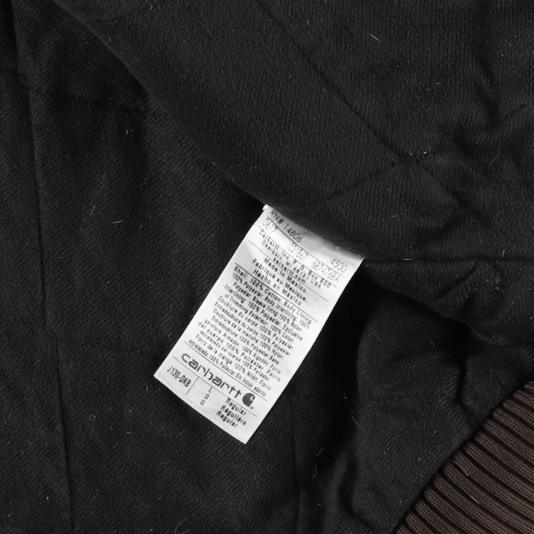Carhartt Active Jacket, Padded Duck Full-Zip Hoodie, Men's Size L cotton brown type Vintage Second Hand
