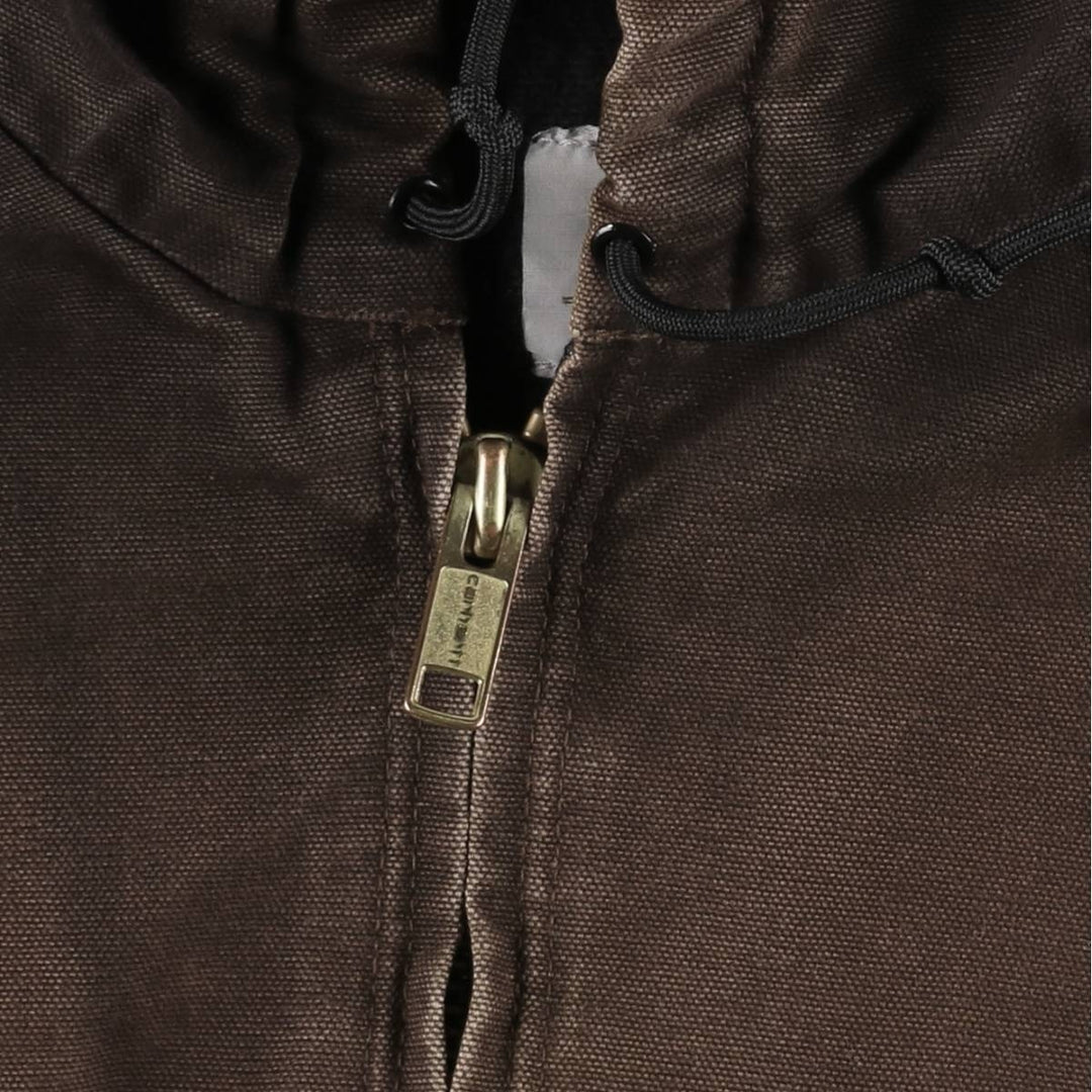 Carhartt Active Jacket, Padded Duck Full-Zip Hoodie, Men's Size L cotton brown type Vintage Second Hand