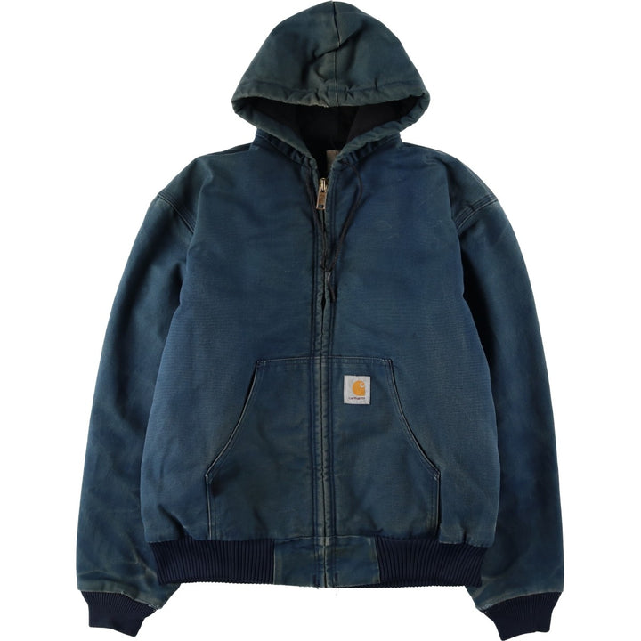 Carhartt Active Jacket, Padded Duck Full-Zip Hoodie, Men's Size L unclear navy blue type Vintage Second Hand