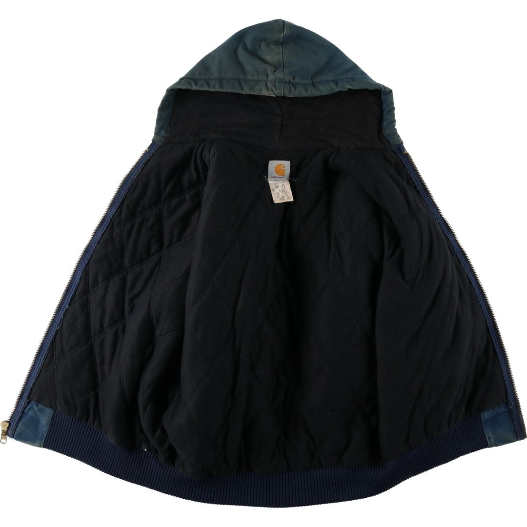 Carhartt Active Jacket, Padded Duck Full-Zip Hoodie, Men's Size L unclear navy blue type Vintage Second Hand
