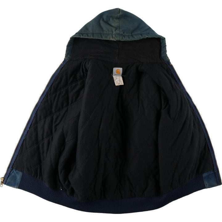 Carhartt Active Jacket, Padded Duck Full-Zip Hoodie, Men's Size L unclear navy blue type Vintage Second Hand