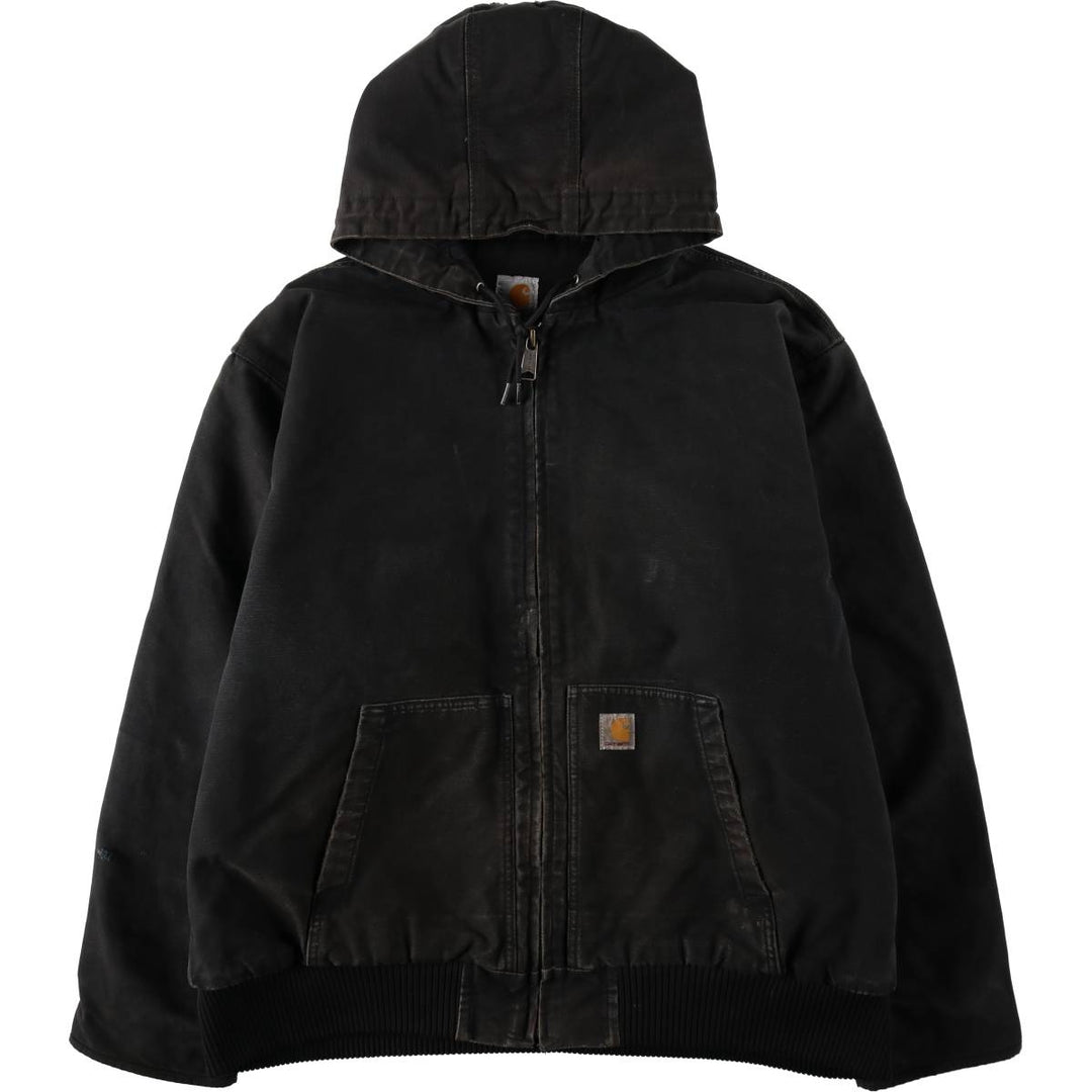 Carhartt Active Jacket, Padded Duck Full-Zip Hoodie, Men's XXL cotton black type Vintage Second Hand