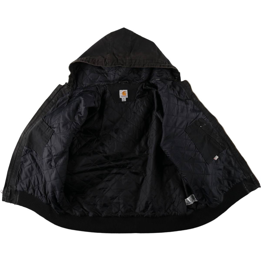 Carhartt Active Jacket, Padded Duck Full-Zip Hoodie, Men's XXL cotton black type Vintage Second Hand