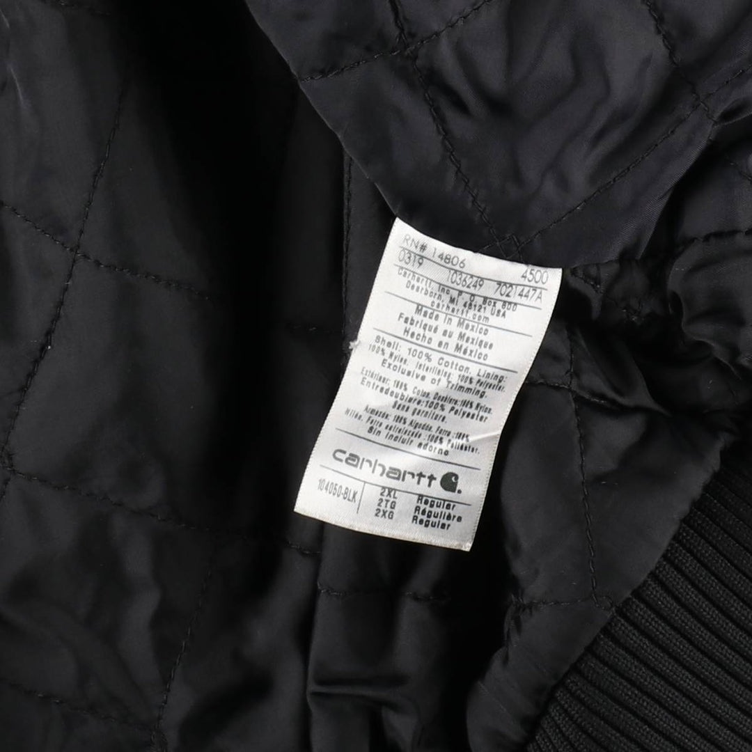 Carhartt Active Jacket, Padded Duck Full-Zip Hoodie, Men's XXL cotton black type Vintage Second Hand