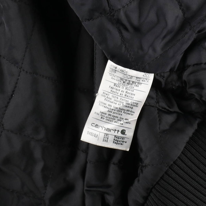 Carhartt Active Jacket, Padded Duck Full-Zip Hoodie, Men's XXL cotton black type Vintage Second Hand
