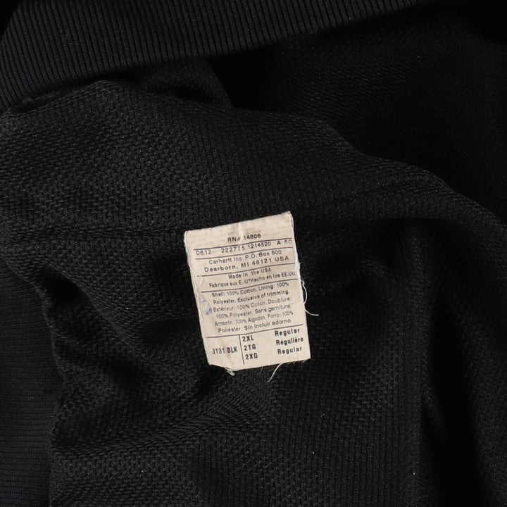 Carhartt Active Jacket Duck Full Zip Parka Made in USA Men's XXL cotton black type Vintage Second Hand