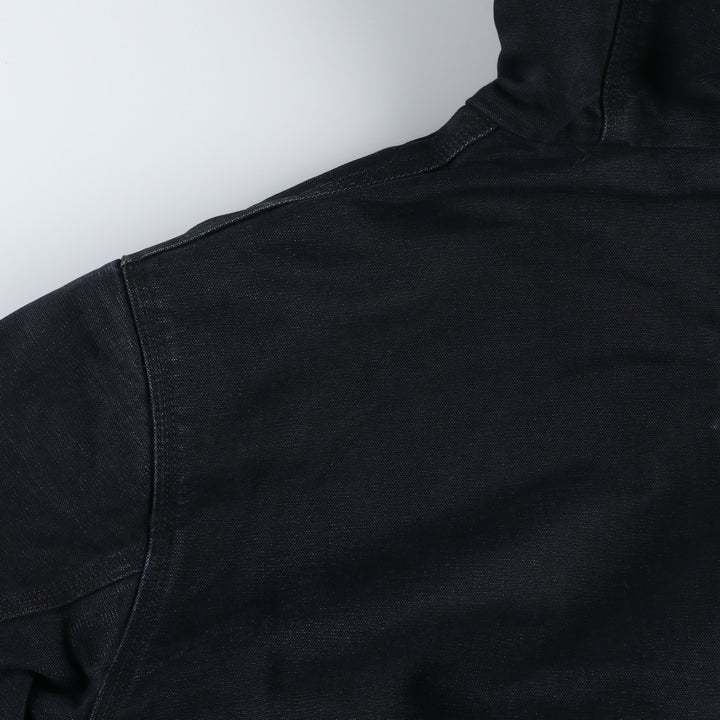 Carhartt Active Jacket, Padded Duck Full-Zip Hoodie, Made in USA, Men's Size L cotton black type Vintage Second Hand
