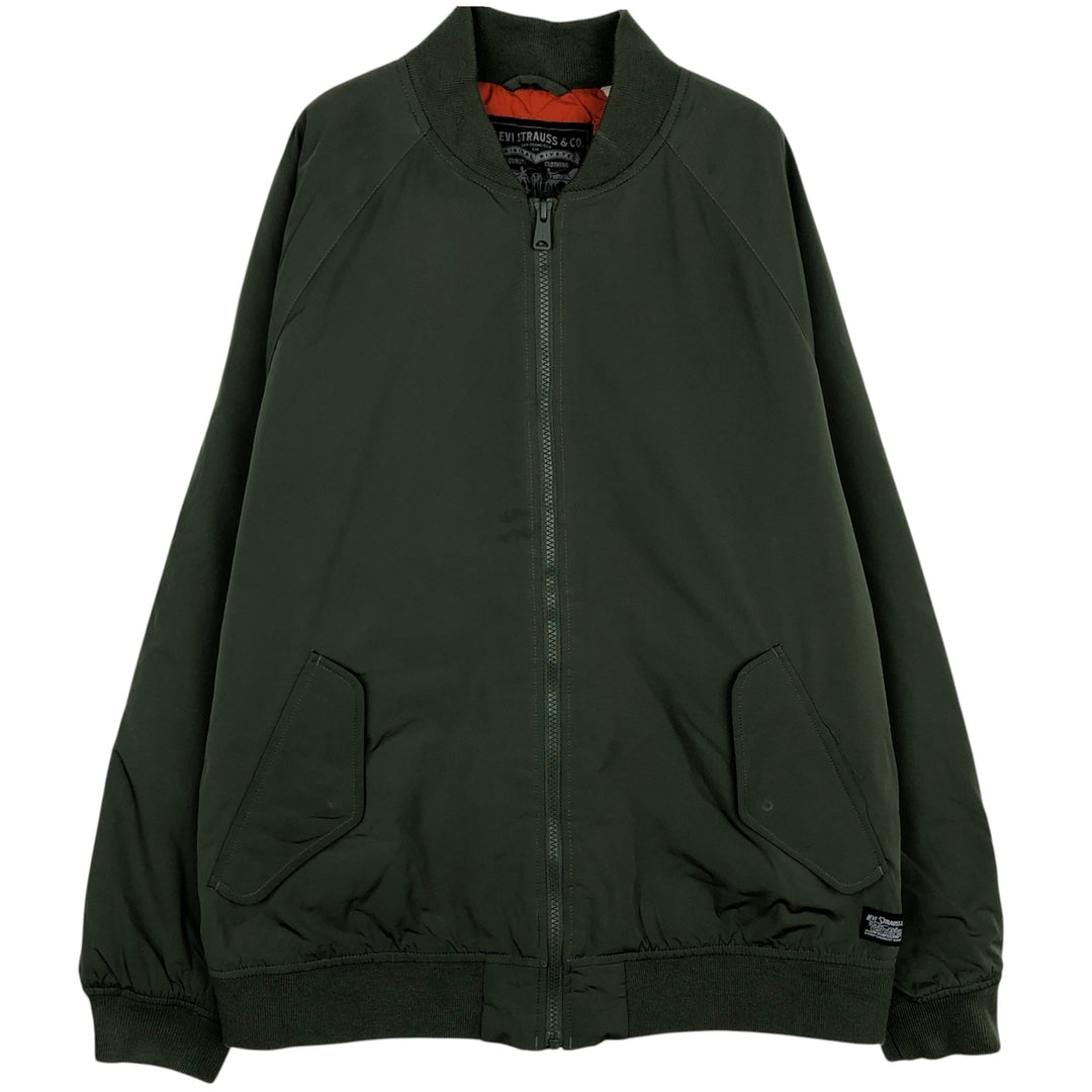 Levi's padded puffer jacket, men's size M polyester Khaki type Vintage Second Hand