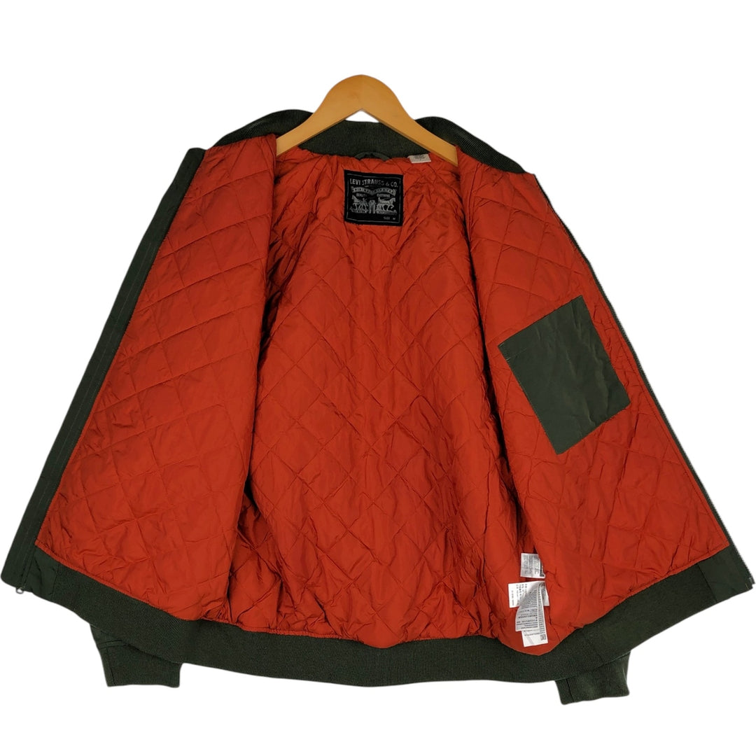 Levi's padded puffer jacket, men's size M polyester Khaki type Vintage Second Hand