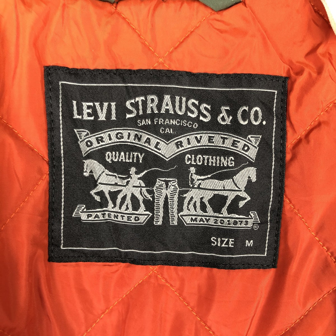 Levi's padded puffer jacket, men's size M polyester Khaki type Vintage Second Hand