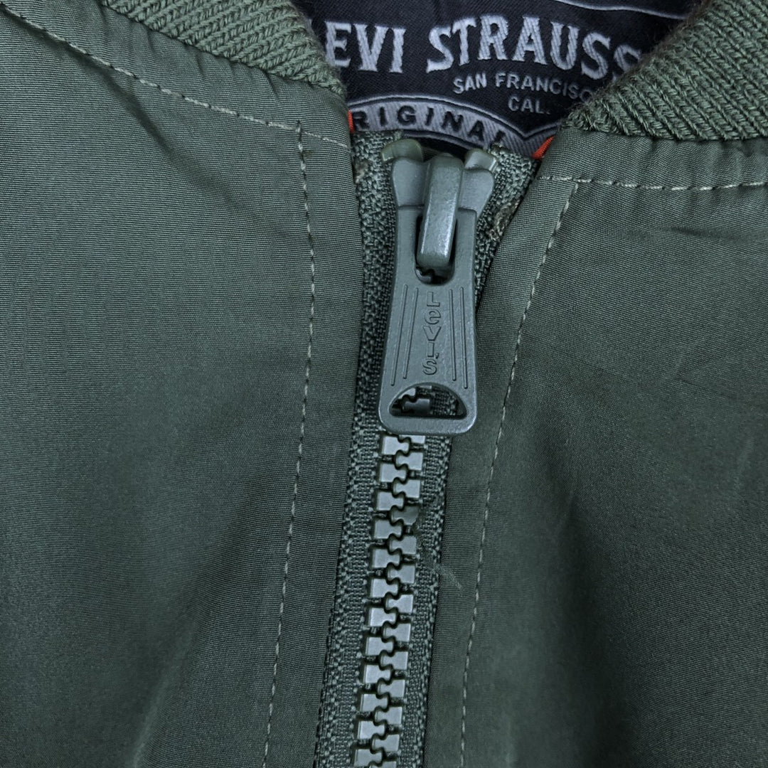Levi's padded puffer jacket, men's size M polyester Khaki type Vintage Second Hand