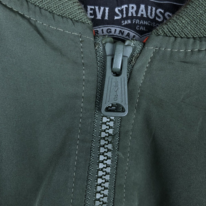 Levi's padded puffer jacket, men's size M polyester Khaki type Vintage Second Hand