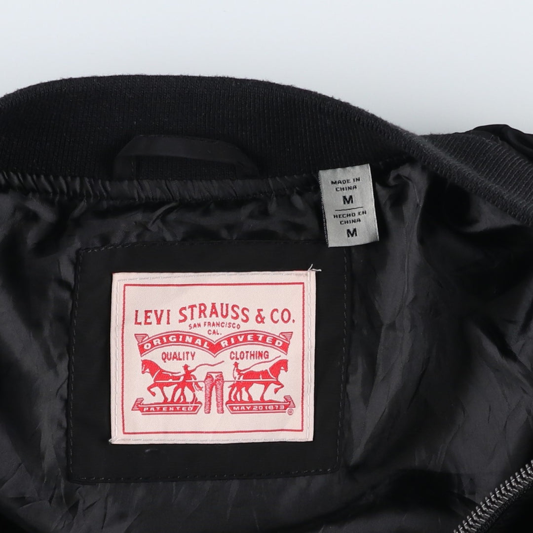 Levi's MA-1 type military flight jacket, men's size M equivalent. polyester black type Vintage Second Hand