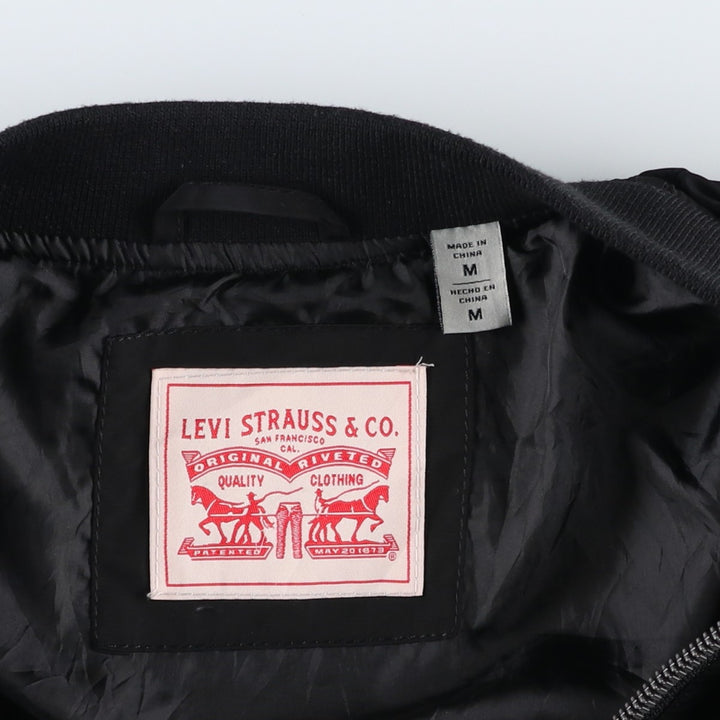 Levi's MA-1 type military flight jacket, men's size M equivalent. polyester black type Vintage Second Hand